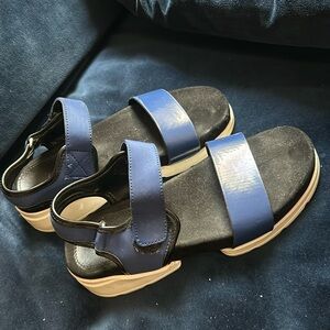 Zara Blue Black DAD Sandals Size 38